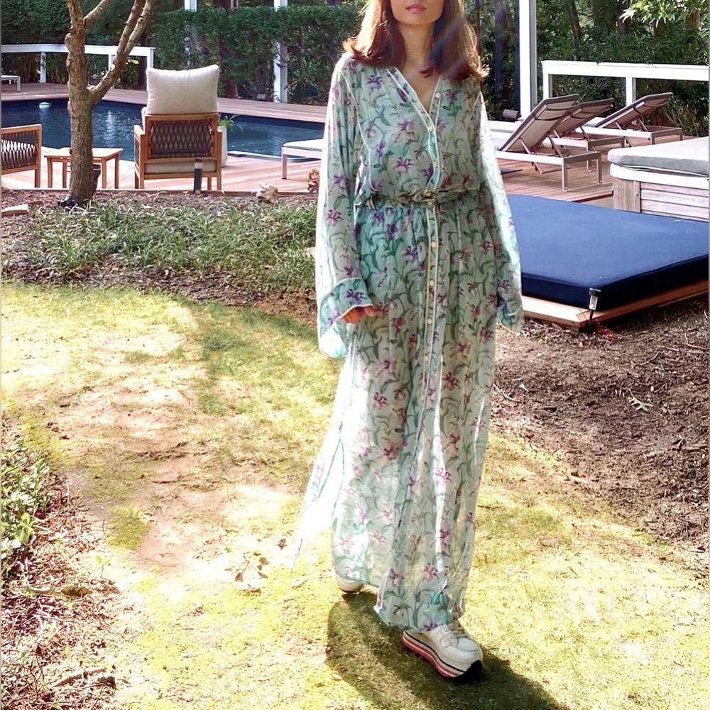 Moroccan Silk 100% Kaftan designed & handmade by a Moroccan Designer Never Worn